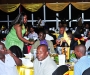 hostess Jane Kasumba interviews one of the guests at the Diaspora Dinner held at the Serena Victoria Ballroom on Thursday. PHOTO BY KALUNGI KABUYE