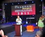 Dr Maggie Kigozi opens the 2011 Diaspora dinner held at the Serena Hotel last Thursday. PHOTO BY KALUNGI KABUYE