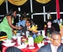 Jane Kasumba interviews a guest at the 2011 Diaspora dinner held at the Serena Hotel last Thursday. PHOTO BY KALUNGI KABUYE